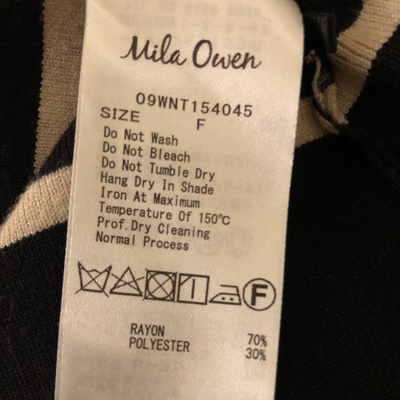 [Mila Owen] Black&Creamy White Stripe Sweater - Picture 8 of 8